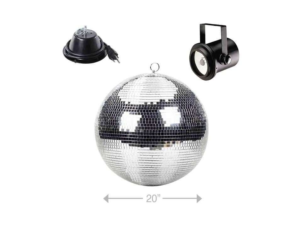 Mirror ball with pinspots